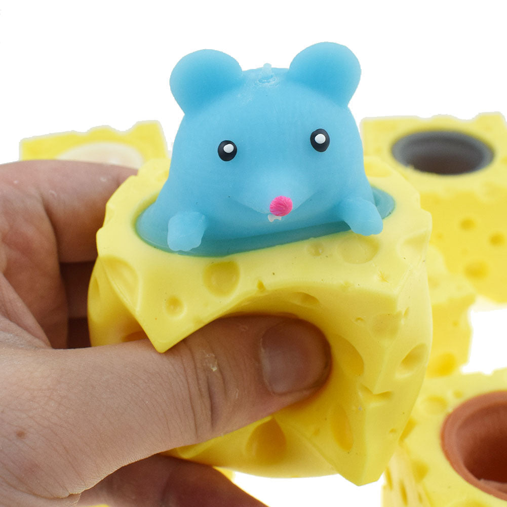 Funny Mouse And Cheese Anti-Stress Fidget Toy Set